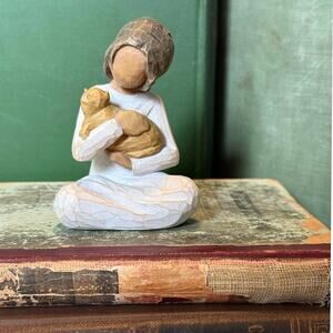 Willow Tree “Kindness” Figurine • Girl Holding Cat • 2015